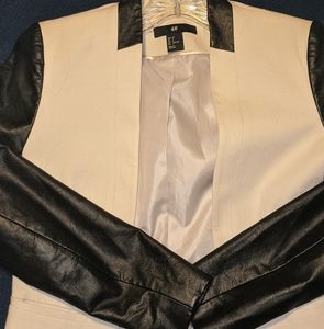 faux leather blazer